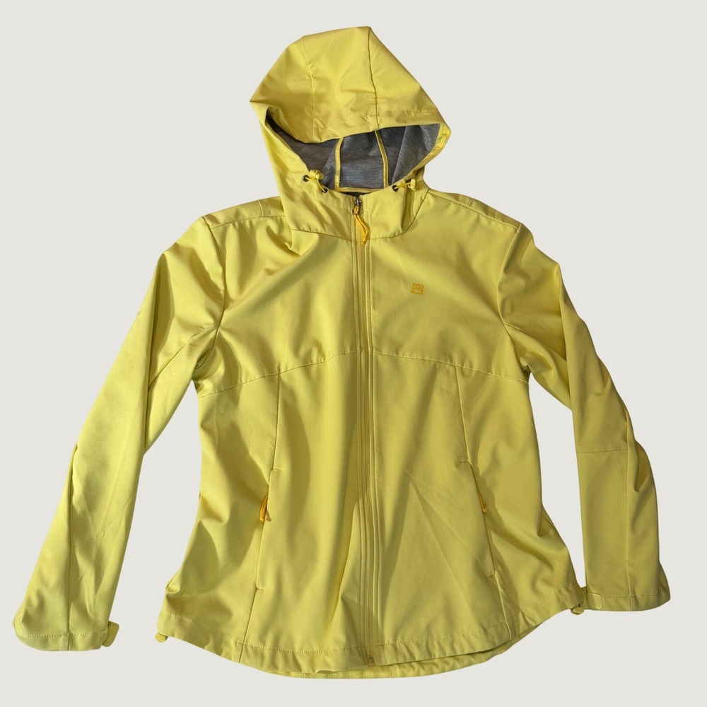 Womens Yellow Hooded Softshell Jacket Large Avalanche Outdoor Supply Co